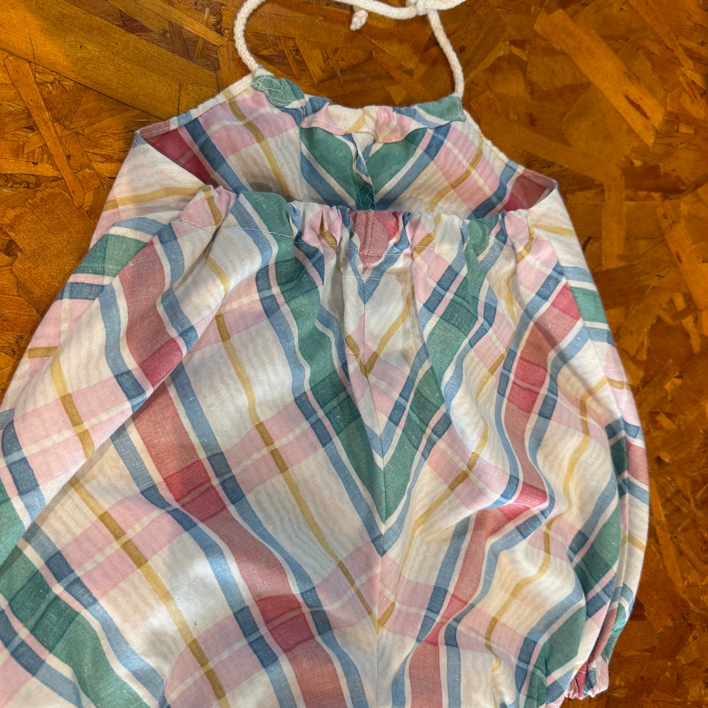 Pastel Plaid Short Romper