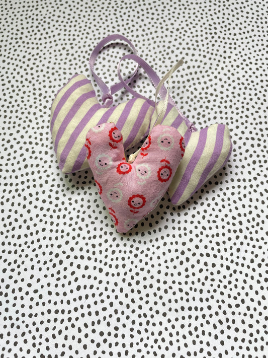 Heart ornaments  Set of 3